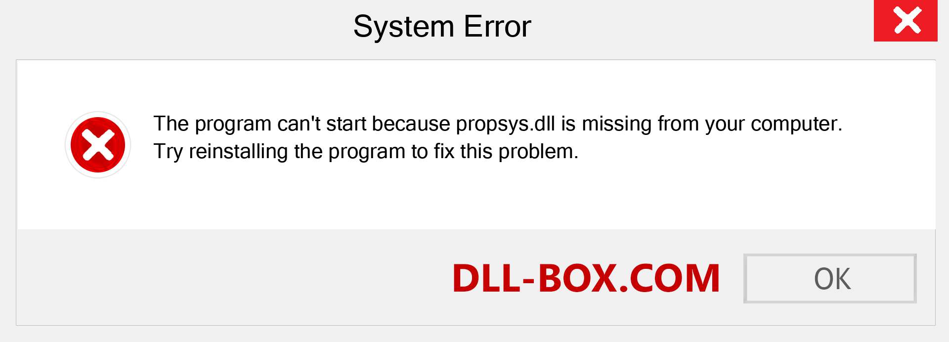  propsys.dll file is missing?. Download for Windows 7, 8, 10 - Fix  propsys dll Missing Error on Windows, photos, images